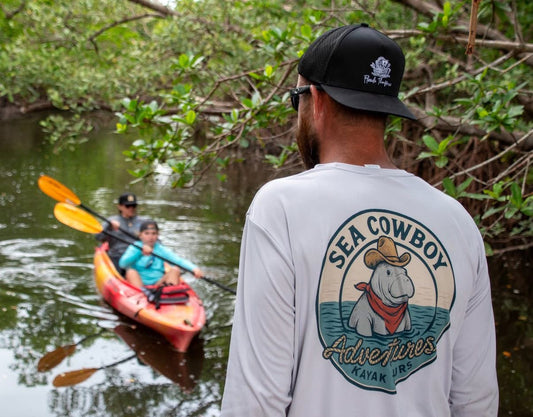 Sea Cowboy Adventure- Silver Long Sleeve UPF50