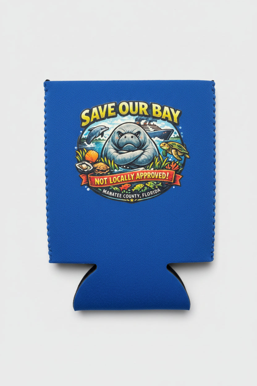 Koozie- Manatee SAVE OUR BAY