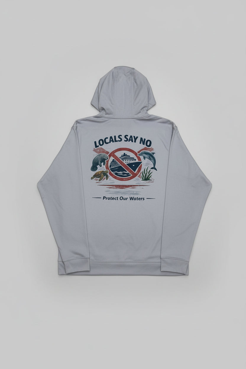 Silver Hoodie- Locals Say No