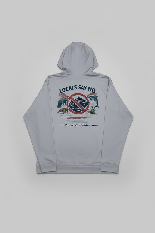 Silver Hoodie- Locals Say No